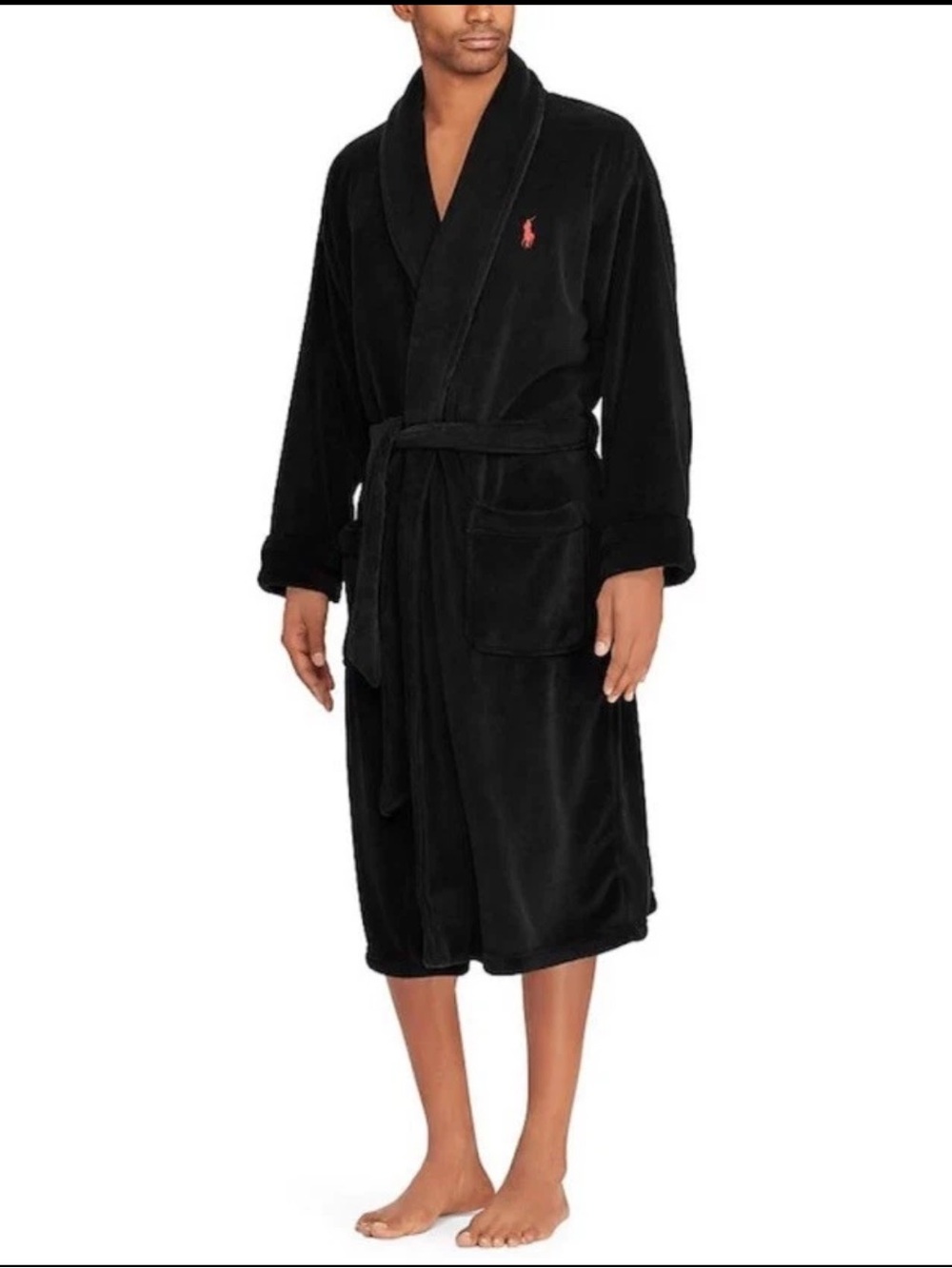 Polo Ralph Lauren Men's Sleepwear Soft Cotton Kimono Velour Robe Size L/XL - Picture 1 of 5